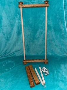 Wood Adjustable Scroll Cross Stitch Needlework Embroidery Frame Fabric Holder - Picture 1 of 1