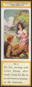 TYPHOO (TEA)-LORNA DOONE 1930 (ORANGE BORDER)-#02- QUALITY CARD!! - Picture 1 of 2