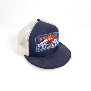 Vintage Blue Magic Peters Snapback Trucker Hat Cap Retro Made in USA - Picture 1 of 9