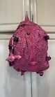 Kipling Firefly Pink Nylon Backpack Bookbag With Arno The Monkey 17x12