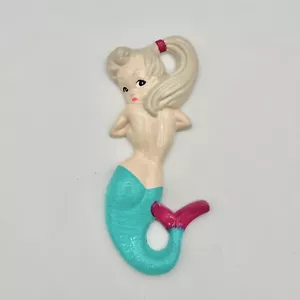 Mermaid Chalkware Kitsch Kitschy Wall Plaque Mid-Century Retro Fish VTG Style - Picture 1 of 3