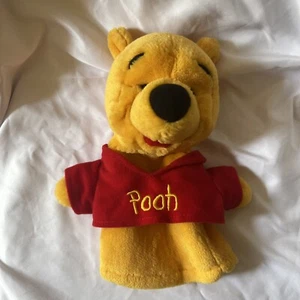 Disney Vtg Mattel Winnie The Pooh Stuffed Hand Puppet Plush Toy 10”x5” - Picture 1 of 8