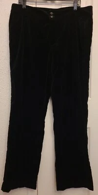 Pantalones de mezclilla para mujer Chaps de terciopelo negro 100 % algodón talla 16 2 bolsillos Ralph Lauren Foto 1 de 4