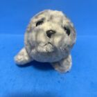 Aurora Baby Seal Pup 9” Plush Blueish Grey & White Stuffed Animal Toy Very Cute