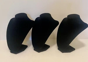 3 exhibidores de vitrina de busto de collar de terciopelo - Imagen 1 de 4