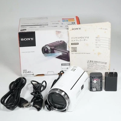 SONY HDR-PJ540 White Portable Camcorder Handycam 30x Zoom 32GB w/Box - Image 1 of 4