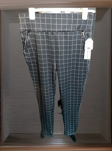 ShoSho Gray Leggings White Squares Size 1XL with Pockets NWT - Picture 1 of 8