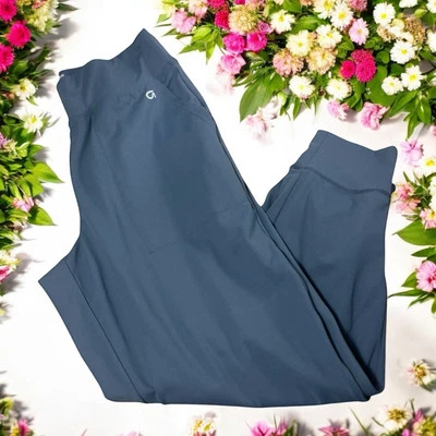 Jogger Feminino GapFit Studio Cintura Alta Tamanho Pequeno Pequeno Cinza Escolástico Macio - Imagem 1 de 4