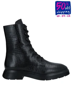 RRP €625 STUART WEITZMAN Leather Combat Boots US5.5 UK3 EU36 Snakeskin Print - Picture 1 of 7