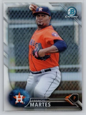 Bowman Draft 2016 #BDC-145 Francis Martes refractor cromado Houston Astros Foto 1 de 2