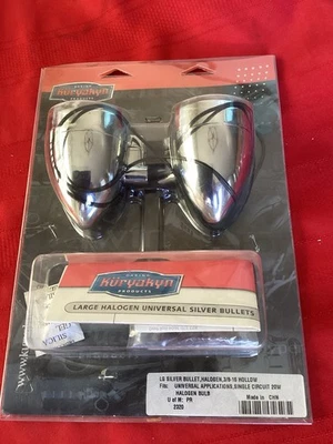 KURYAKYN OLD SCHOOL Large Silver Bullet Lights FOR HARLEY DAVIDSON & OTHER BIKES - Image 1 of 2