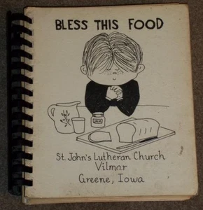 1979 CENTENNIAL COOKBOOK, ST. JOHN'S LUTHERAN CHURCH VILMAR, GREENE, IOWA - Picture 1 of 6