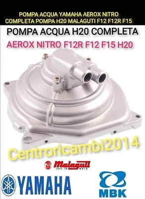 POMPA ACQUA YAMAHA AEROX MBK NITRO COMPLETA POMPA H20  MALAGUTI F12 F12R F15 - Immagine 1 di 3