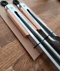 Large Metal kitchen tongs set With Wooden Grips