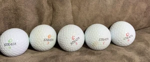 STRATA GOLF BALLS 5 QTY - HIGH QUALITY - PRE-PLAYED - Picture 1 of 1
