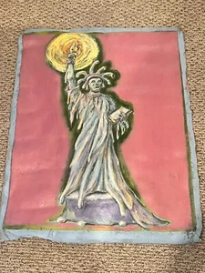 Peter Passuntino Painting New York Chicago Artist Statue Of Liberty Canvas Art - Picture 1 of 9
