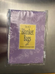 Set of 2 Clear Vinyl Blanket Bags Protects from dust and dirt - Picture 1 of 1