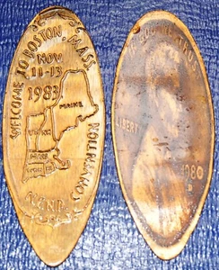 KIR-187: CENTAVO ALARGADO DE COLECCIÓN: CONVENCIÓN DE NENA MASA DE BOSTON. NOV 11 - 13, 1983 - Imagen 1 de 2