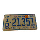 1983 north carolina dealer license plate ID-21351 Vintage