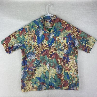 Da Vinci California Hawaiian Shirt Mens Size 1X XL Tropical Reverse Print USA - Image 1 of 4