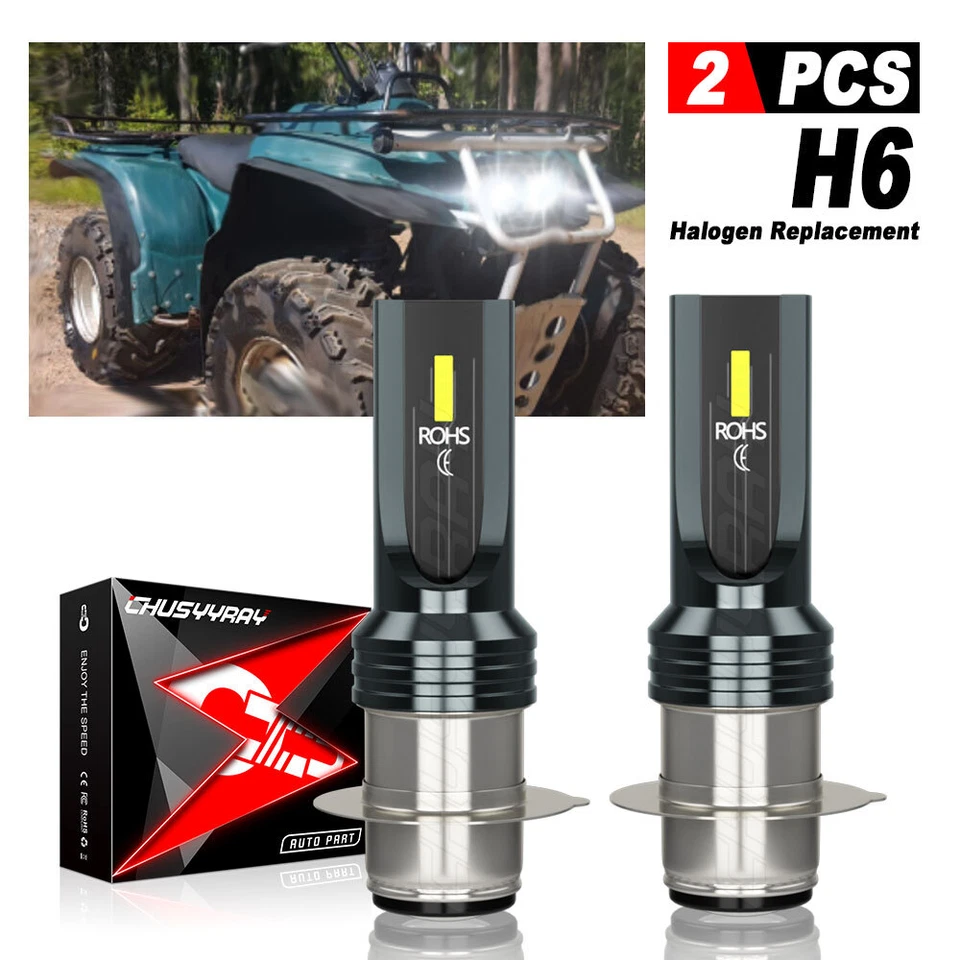 Светодиодная фара для Yamaha Timberwolf 250 Warrior 350 YFB 6000K с яркими белыми лампами - Изображение 1 из 4