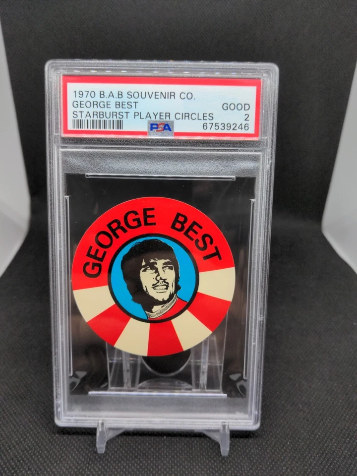 1970 B.A.B. Souvenir Co. Starburst Player Circles George Best PSA 2 MUY BAJO POP Foto 1 de 2