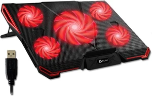 Base Raffreddamento Laptop 5 Ventole Gaming PS5 PS4 Xbox Cooling Pad Blu - Zdjęcie 1 z 7