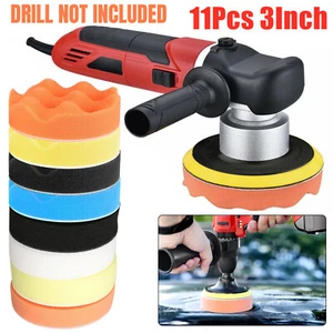 11PCS 3in Car Buffing Pads Polishing Buffer Sponge Waxing Foam Kit for Drill US - Picture 1 of 8