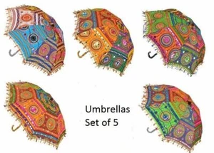 KSM Handmade Designer Beach for Event & Home Wedding Umbrella Decor Pack of 5 - Picture 1 of 5
