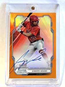 2019 Bowman Sterling 4/75 Jordyn Adams Orange Refractor Rookie Autograph