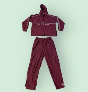 VTG Red Oak Sportswear Texas A&M Aggies Track Suit Men L Windbreaker Mesh Set - Picture 1 of 12