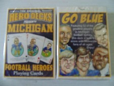 Hero Decks Michigan Wolverines Playing Cards  Harbaugh Tom Brady Howard Henne +