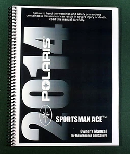 2014 Polaris Sportsman Ace ATV Owner's Manual: 150 Pages & Clear Covers! - Picture 1 of 1