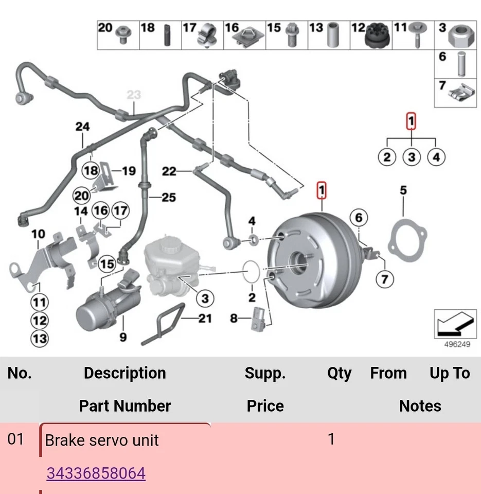 Booster de freno eléctrico usado se adapta a: BMW Active Hybrid 2013 3activehybrid 3 grado A Foto 1 de 1