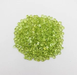 Natural Peridot Round Cut Loose Gemstone Lot 100 Pcs 3 MM - Picture 1 of 4