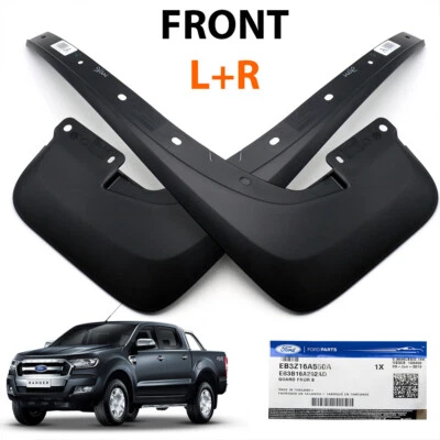 Front R+L Splash Guards Mud Flap Fits Ford Ranger MC Low Lift 2015 2019 - Image 1 of 4