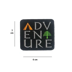 ADVENTURE IRON ON PATCH Camping Outdoor Travel Nature Embroidered Applique - Picture 1 of 3