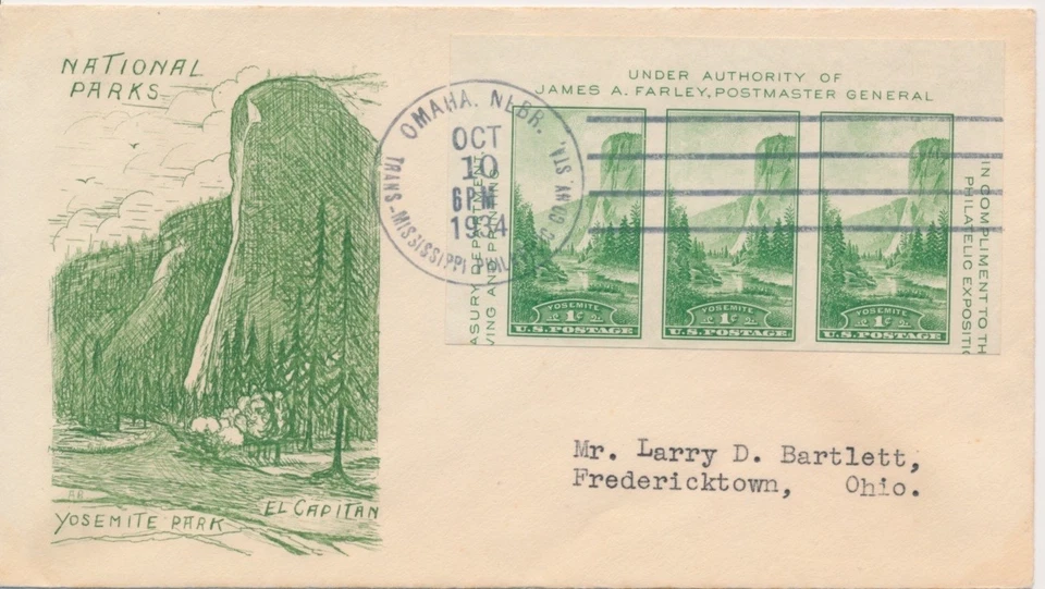 #751 Half sheet Yosemite National Park Grimsland cachet First Day cover - Image 1 of 1