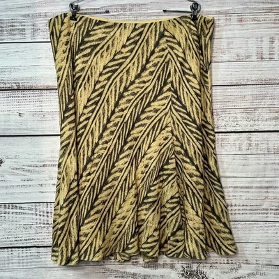 LRL Ralph Lauren Silk Linen Blend Skirt 3X Stretch Waist Coastal Boho Safari - Image 1 of 4