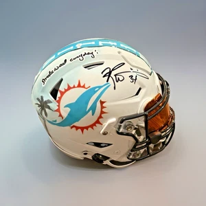 Ricky Williams Miami Dolphins Speed Flex authentisches individuelles Portrait beschriftet - Bild 1 von 5