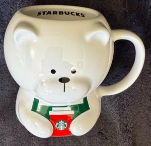 NEW Starbucks Holiday 2025 Bearista White Bear Christmas Holiday Mug 12 oz. - Picture 1 of 4