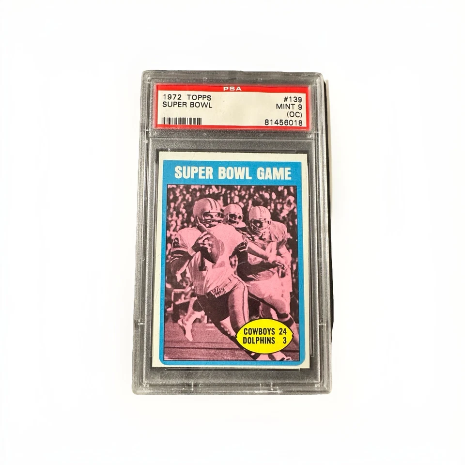 Tarjeta clasificada como nueva del Super Bowl Roger Staubach 1972 Topps PSA 9 Dallas Cowboys #139 Foto 1 de 1