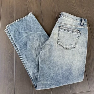 BKE Buckle Wells Relaxed Straight Jeans Mens 34x33 Blue Premium Stretch Denim - Picture 1 of 14