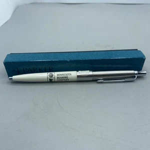 VTG Parker Jotter Calander White Advertising Brass Threads ~ In Box- Mn Bearing - Picture 1 of 11