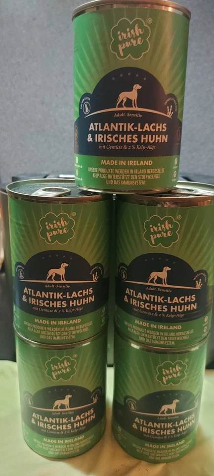 5 Dosen à 390g Irish Pure Nassfutter für Hunde Hundefutter - Bild 1 von 1