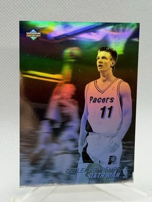 Baloncesto de cubierta superior 1991-92 DETLEF SCHREMPF Pacers AW5 holograma SP Foto 1 de 2