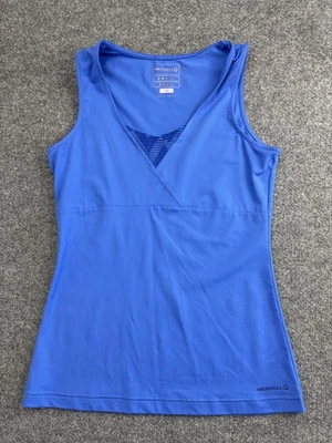 Merrell Opti-Wick Tank Top Women's Small Blue UPF 50+ Sleeveless V-Neck Stretch - Image 1 of 4