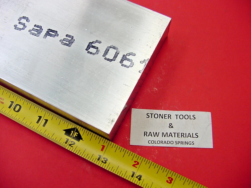1" X 4" ALUMINUM 6061 FLAT BAR 13-1/8" long Solid Extruded T6511 New Mill Stock - Image 1 of 1