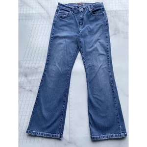 Tommy Hilfiger Low Rise Size 29x30 Blue Faded Flared Preppy Denim Jeans - Picture 1 of 15