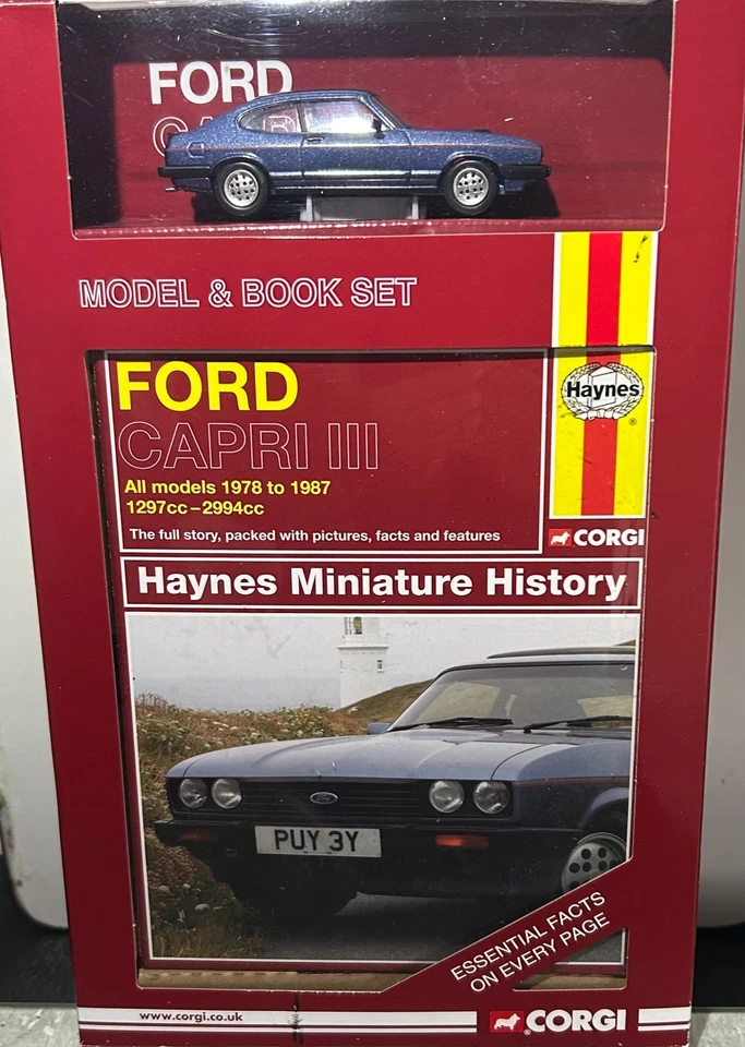 Corgi 1/43 Ford Capri MK III- Haynes Miniatur Geschichte -in der OVP. - Bild 1 von 2